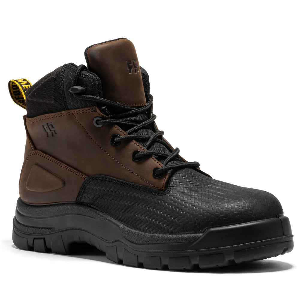 ROCKROOSTER Marfa Brown 6 Inch Waterproof Composite Toe Leather Work Boots CP210